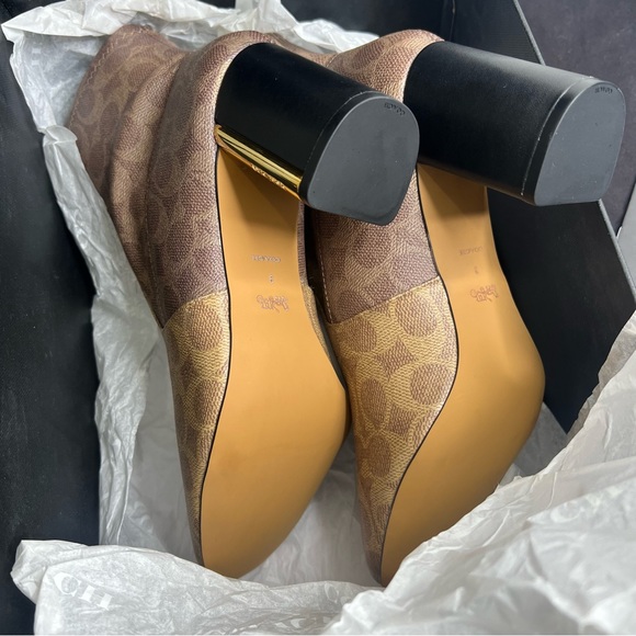 COACH Margot Signature Bootie Canvas Ankle Boots Womens Size 9 G5347 - Picture 3 of 12